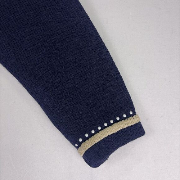 St. John Vintage St. John Collection By Marie Gray Knit Women's Navy Cardigan - Picture 2 of 7